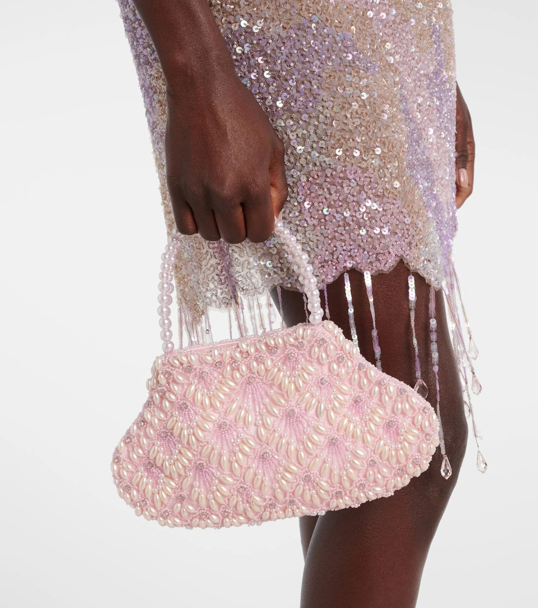 Clio Peppiatt - Scallop Mini embellished tote bag