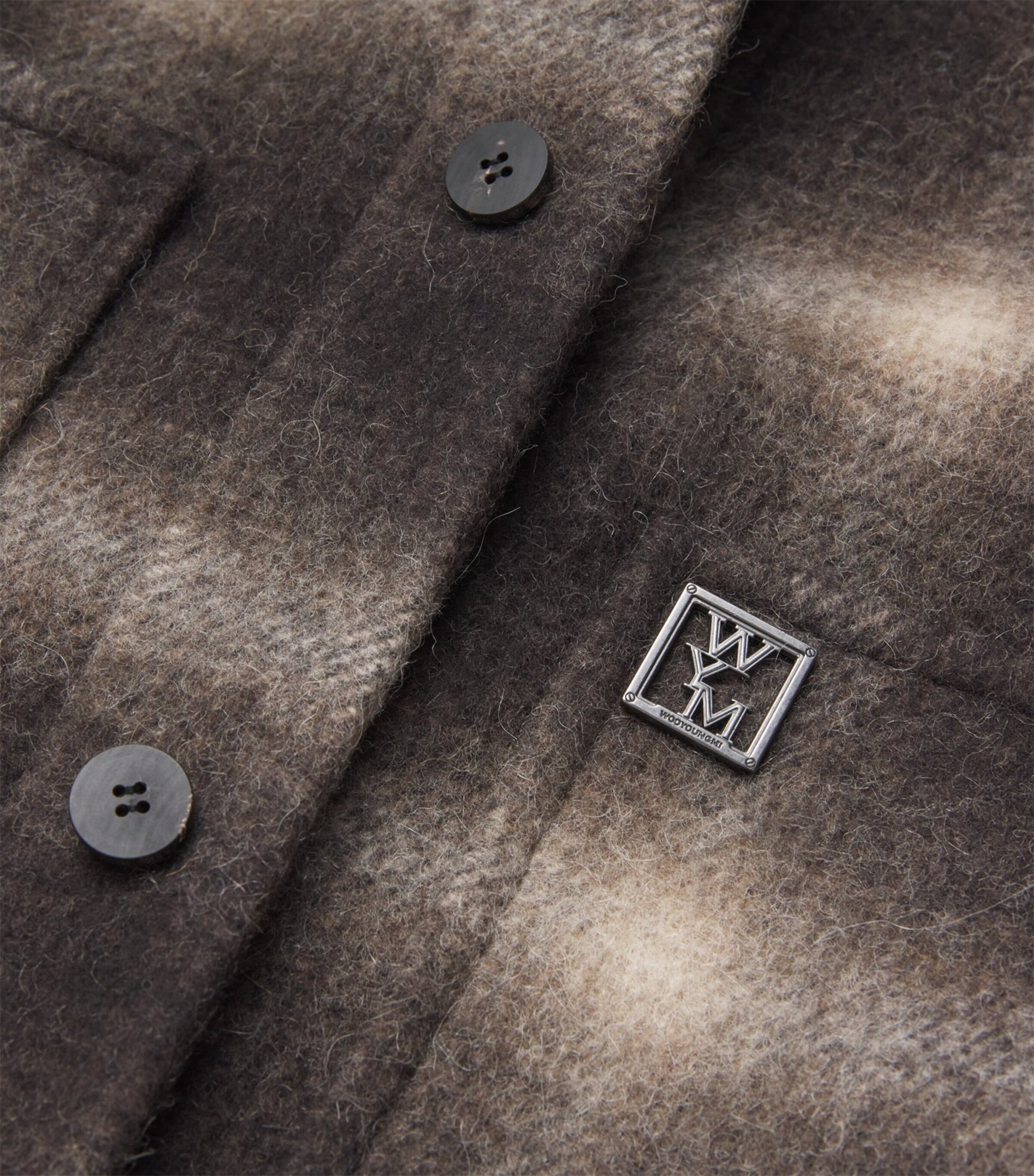 Multi Wool-Alpaca Check Shacket