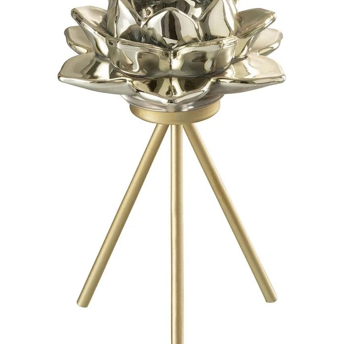 Декоративен свещник J-Line Flower Glass