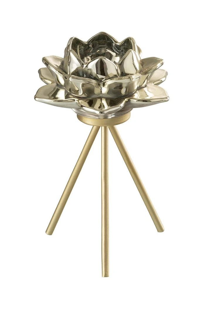 Декоративен свещник J-Line Flower Glass