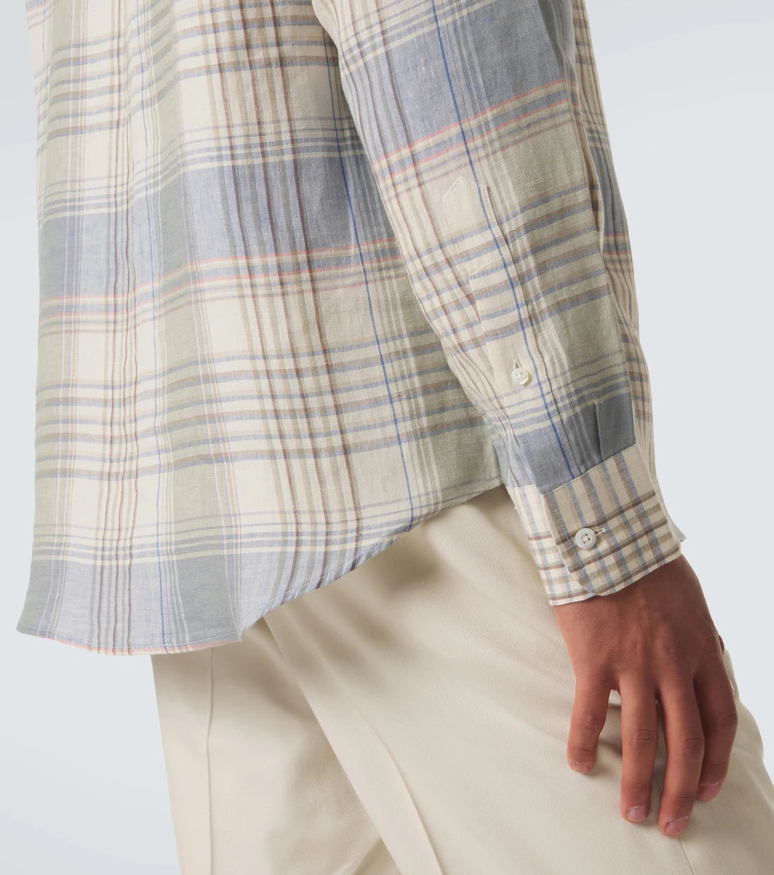 Ralph Lauren Purple Label - Plaid linen shirt