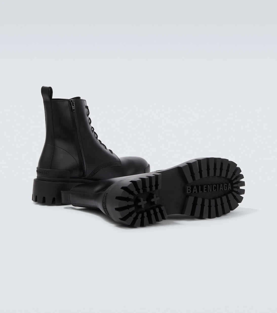 Balenciaga - Combat Strike leather combat boots