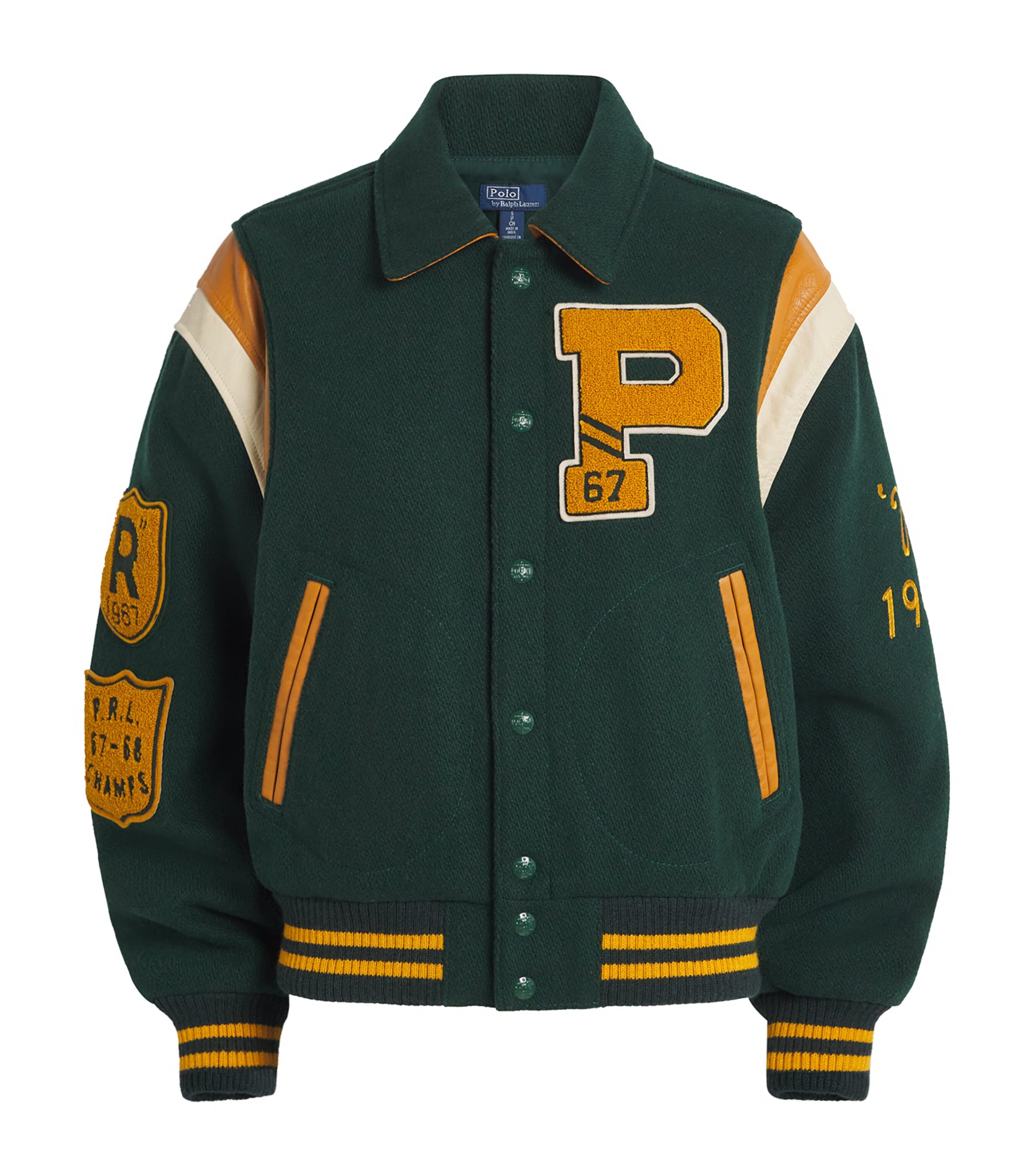 Polo Ralph Lauren Wool-Blend Varsity Jacket DARK GREEN