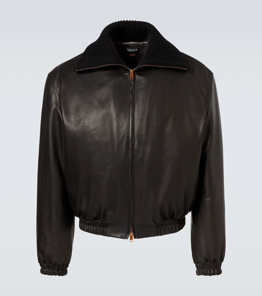Zegna - Leather bomber jacket