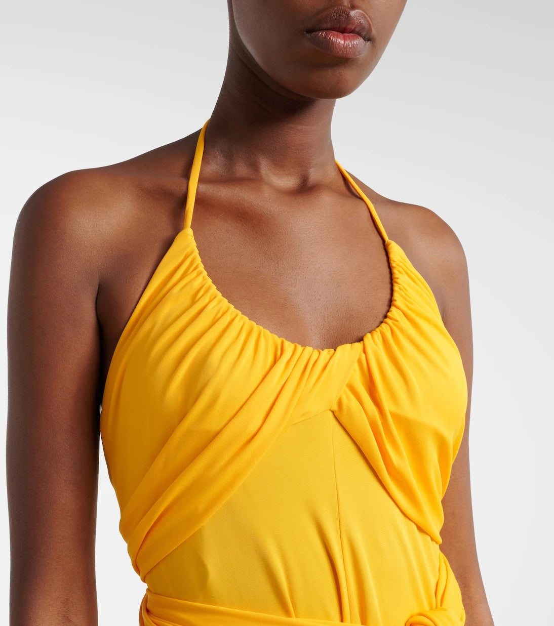 Alaïa - Draped halterneck jersey maxi dress