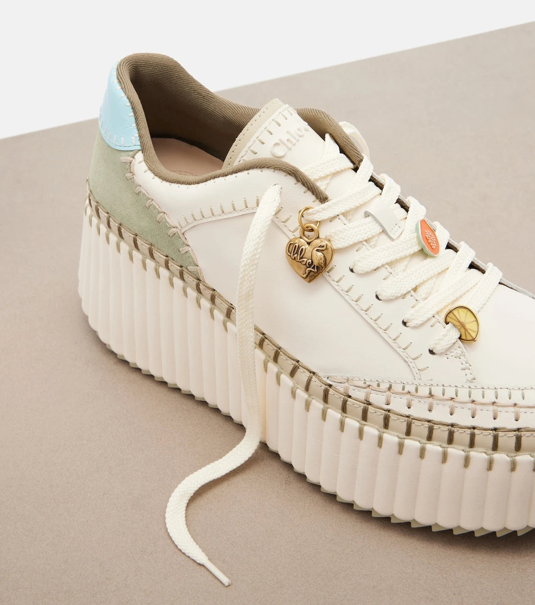 Chloé - Nama leather platform sneakers