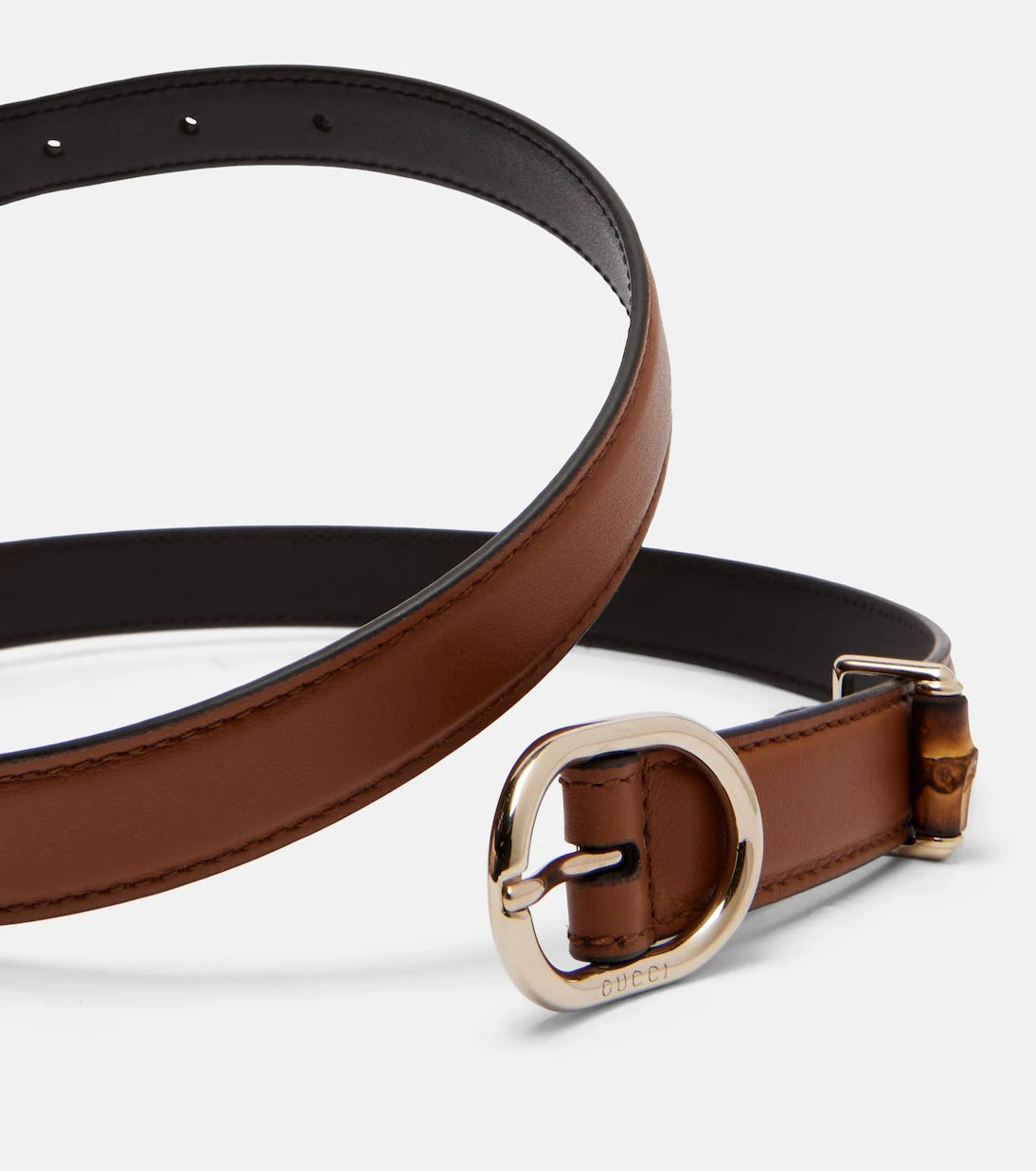 Gucci - Bamboo leather belt