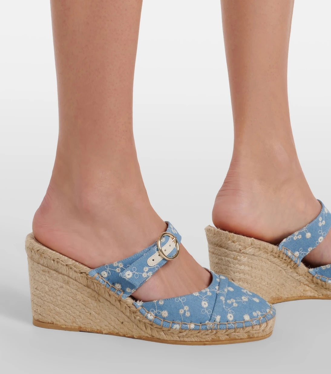 Malone Souliers - Farah denim espadrille wedges