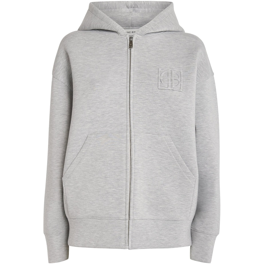 Grey Heather Zip-Up Hoodie