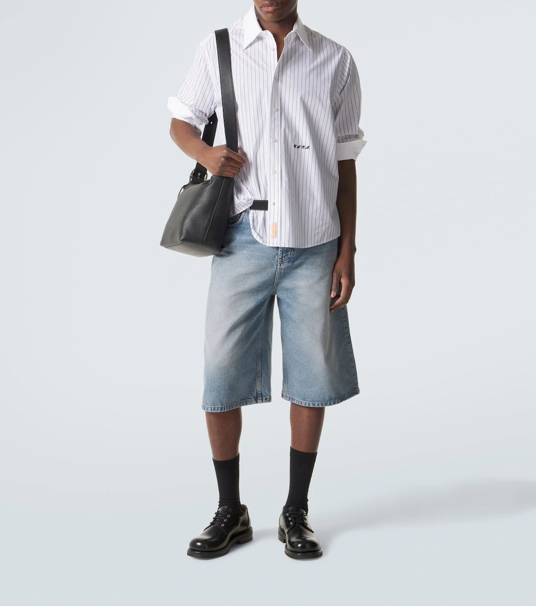 Ami Paris - Denim Bermuda shorts