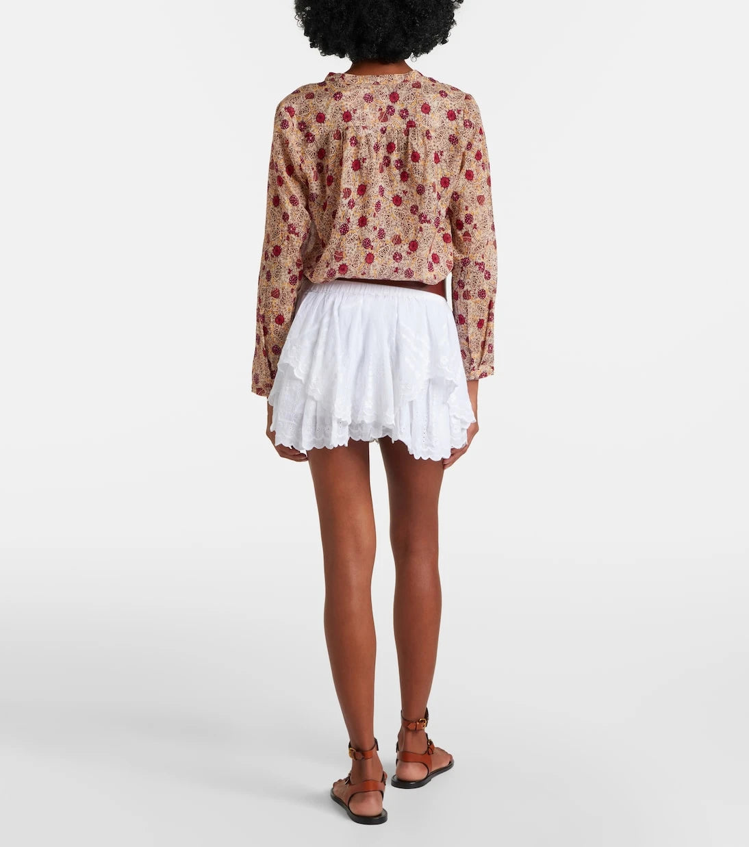 Marant Etoile - Layale ruffled cotton shorts