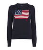Polo Ralph Lauren Navy Cotton American Flag Sweater