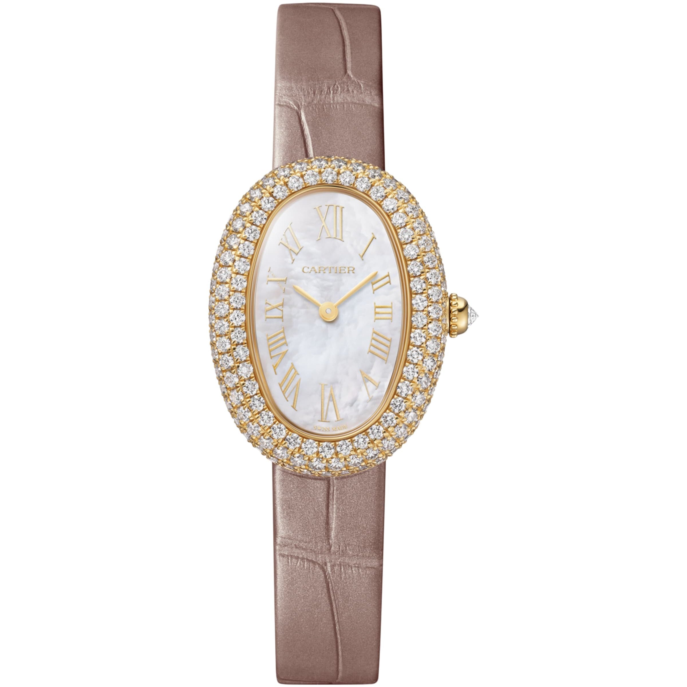 Small Yellow Gold and Diamond Baignoire Watch 23.1mm