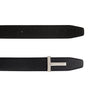 Leather Reversible T Ridge Belt