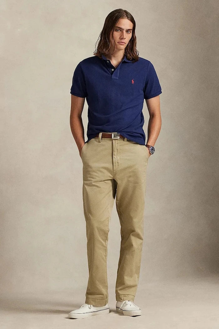 Памучна тениска с яка Polo Ralph Lauren