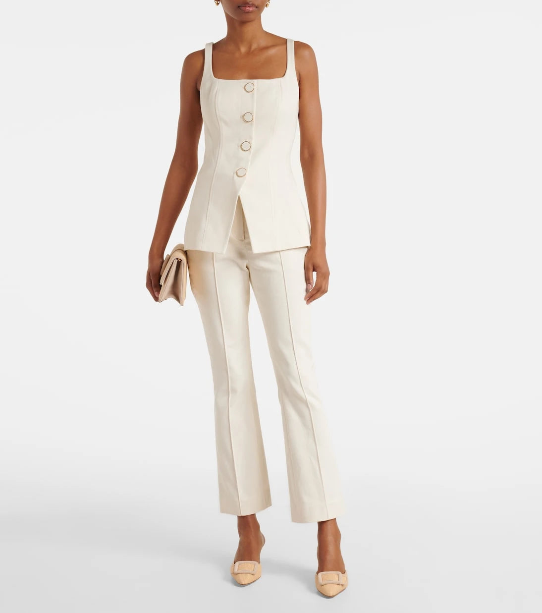 Veronica Beard - Kimra cotton-blend cropped straight pants