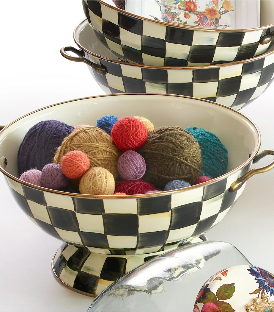 Courtly Check Enamel Everything Bowl (42cm)