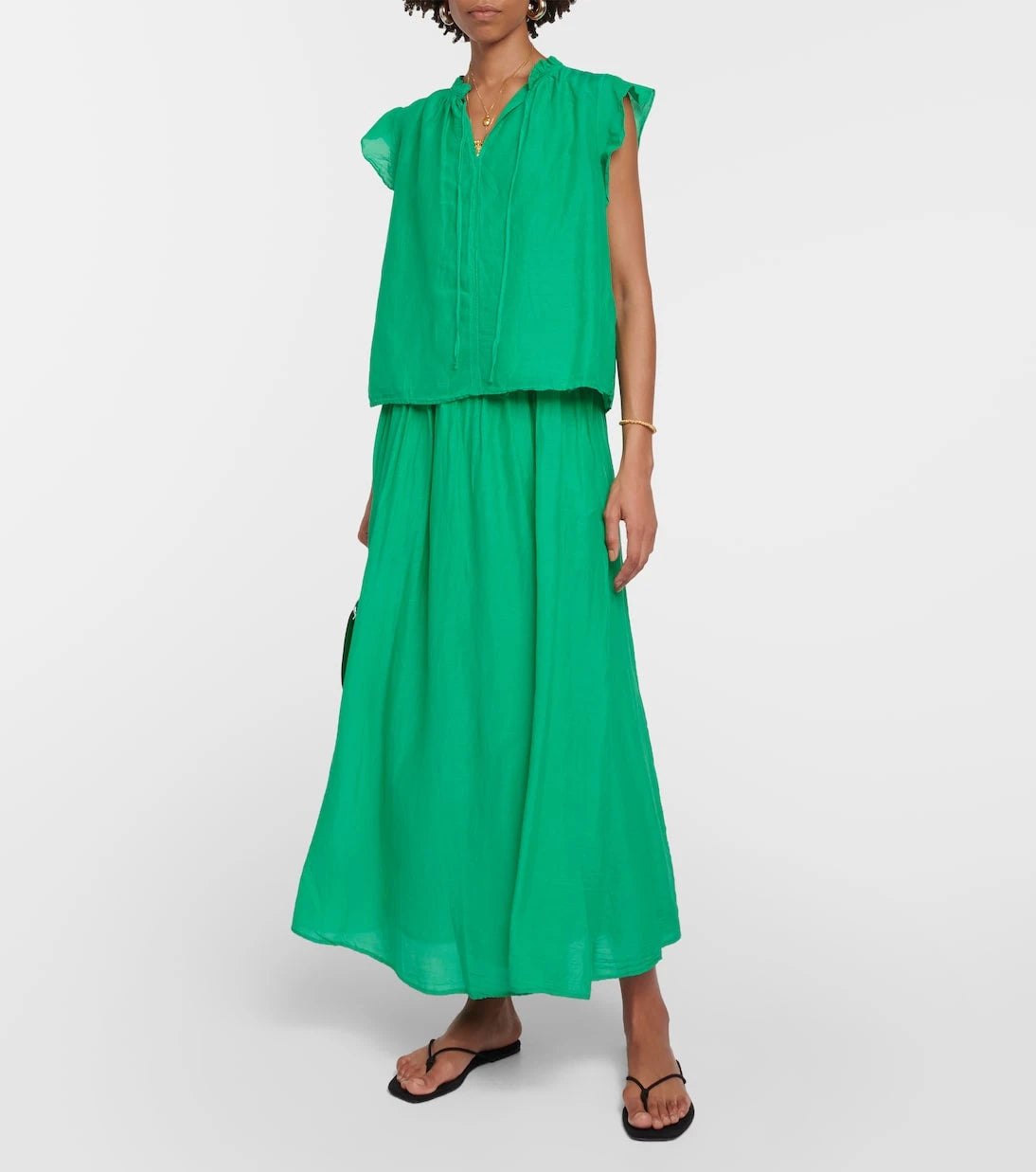 Velvet - Melanie cotton and silk voile top