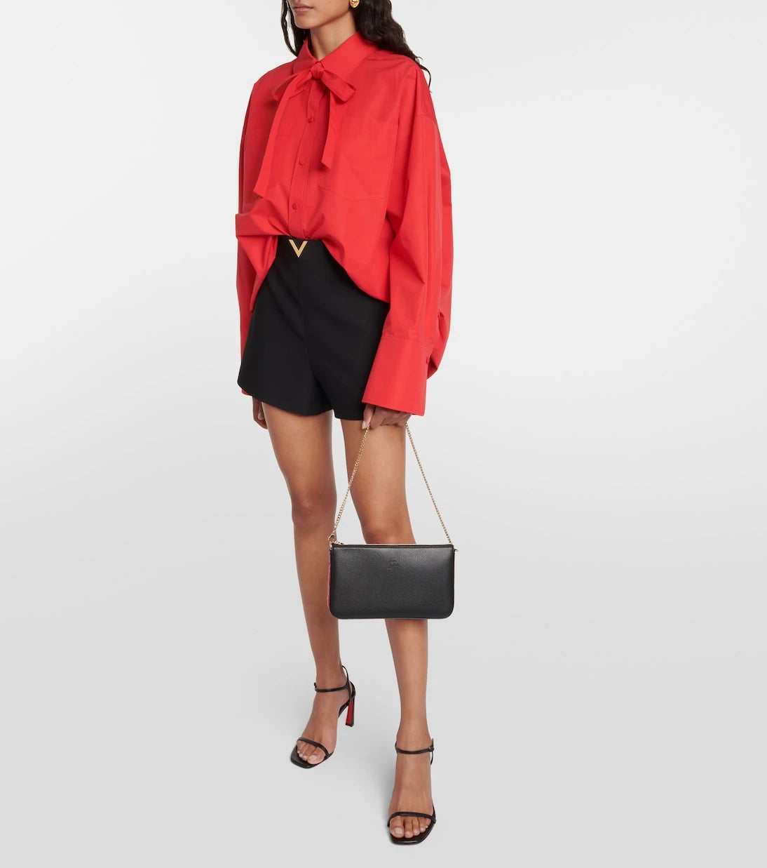 Christian Louboutin - Loubila leather clutch