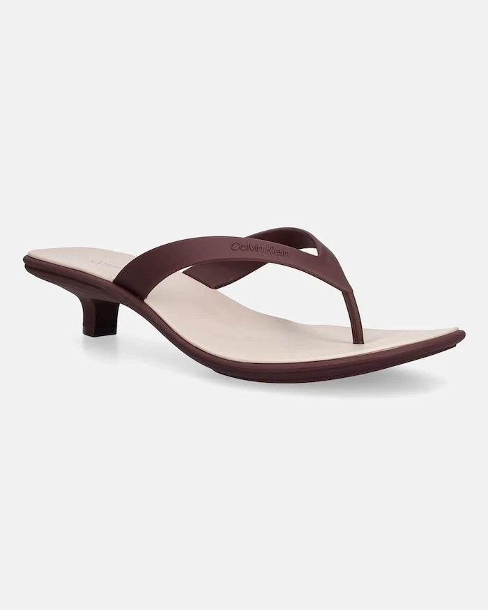 Calvin Klein kadın flip flop kitten heel thong TPU