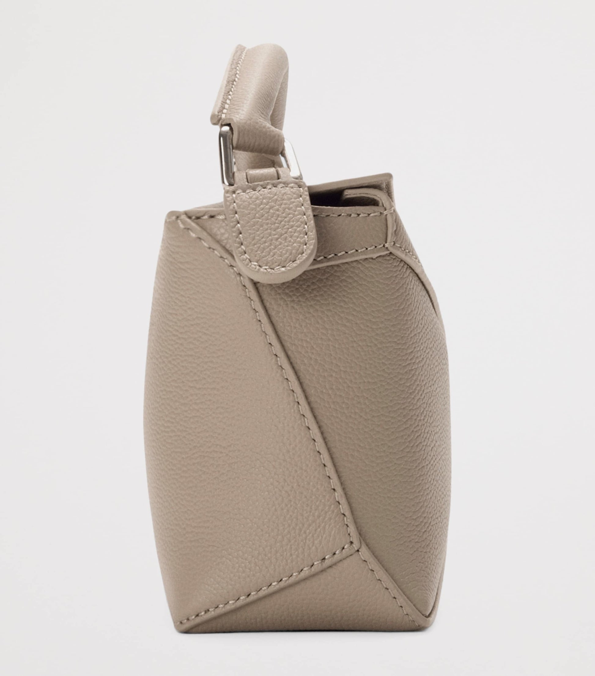 Mini Leather Puzzle Edge Top-Handle Bag