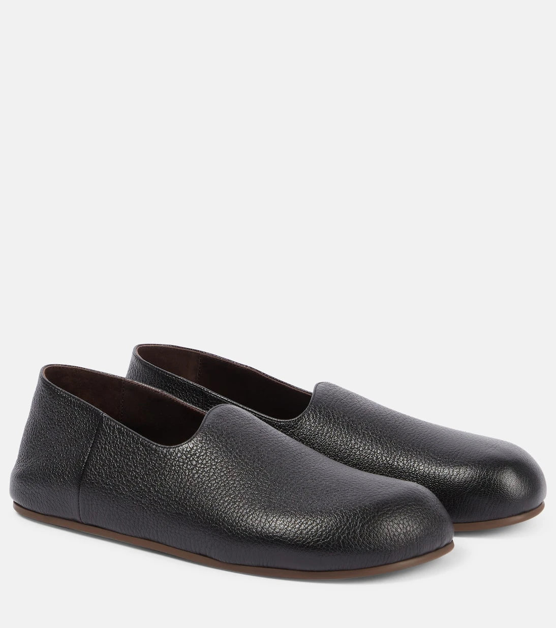 The Row - Hugh leather slip-on shoes