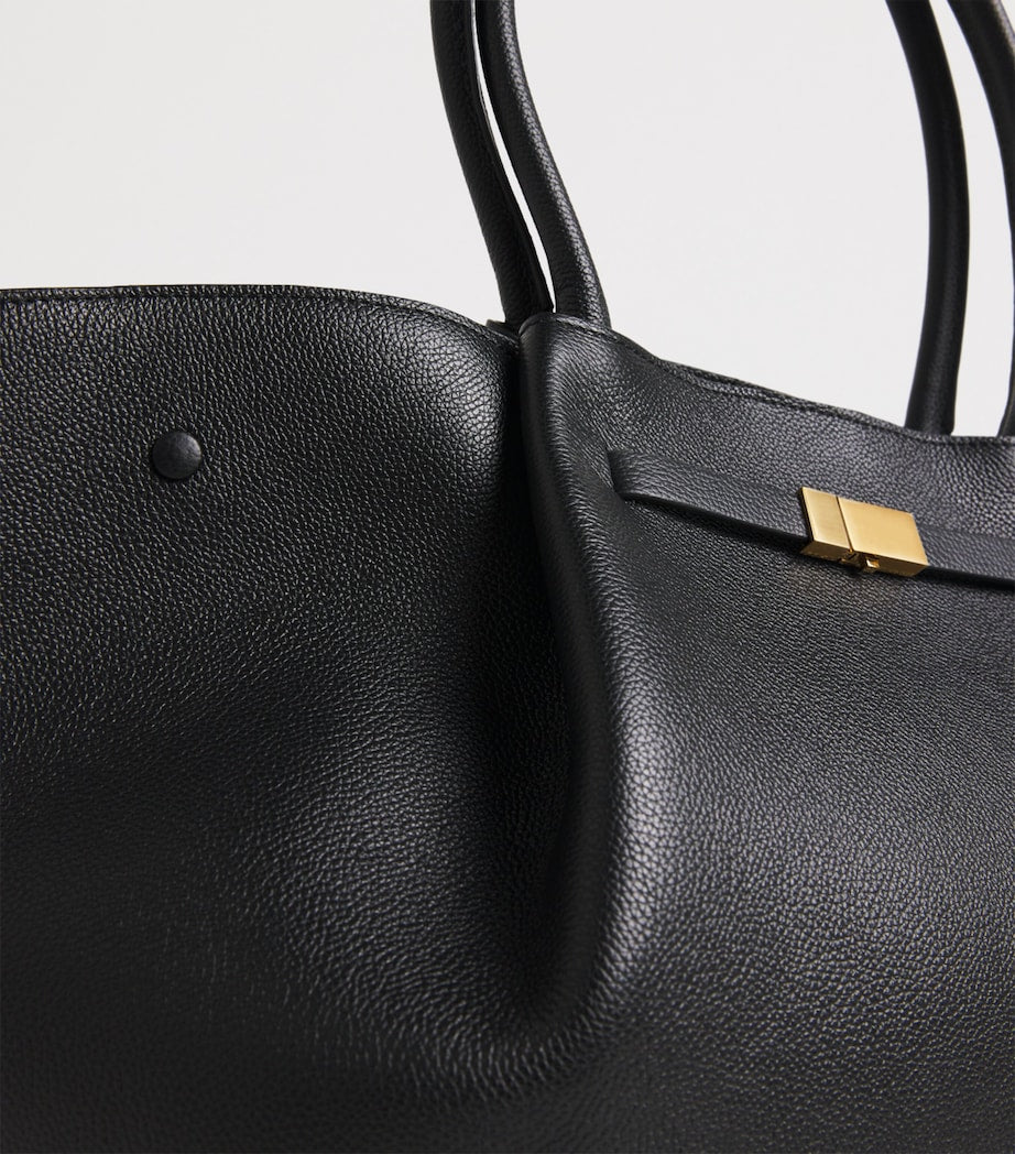 Demellier Black Leather New York Tote Bag