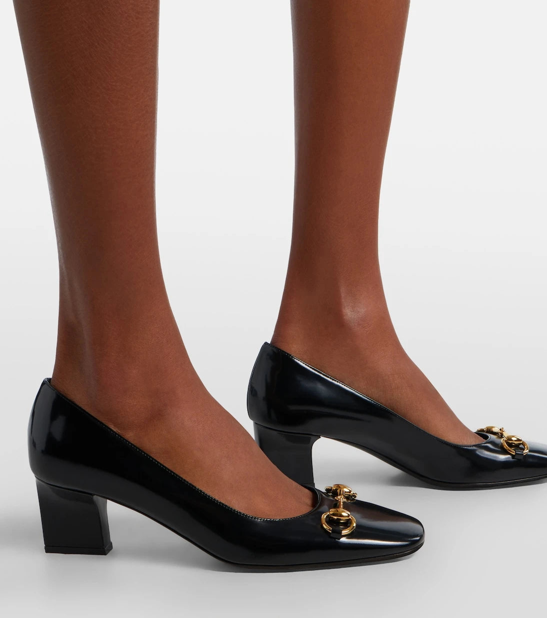 Gucci - Signora 55 Horsebit leather pumps