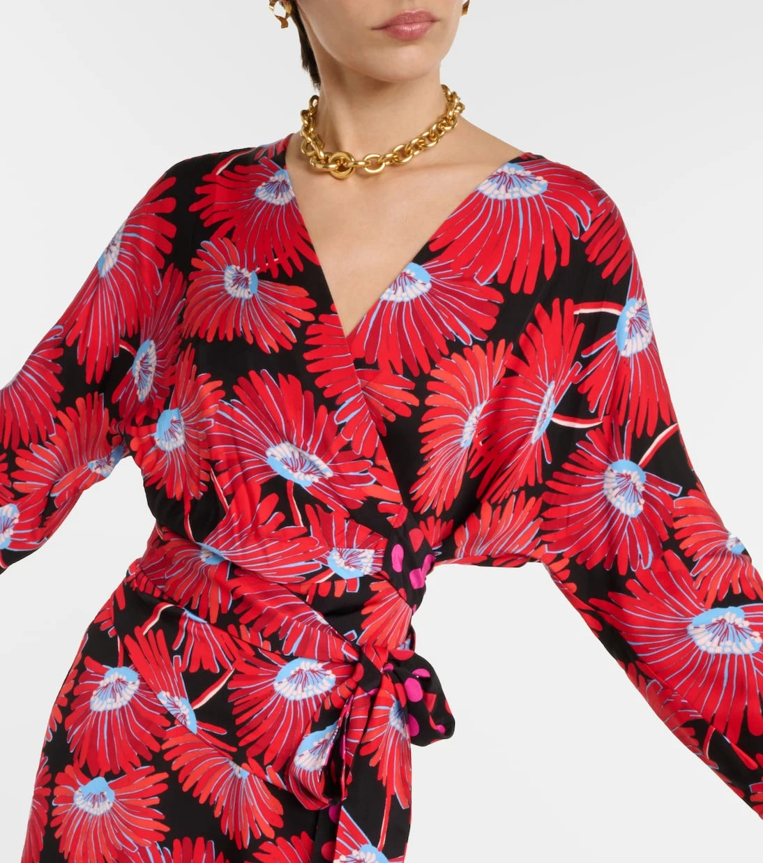 Diane von Furstenberg - Mikah printed satin wrap dress