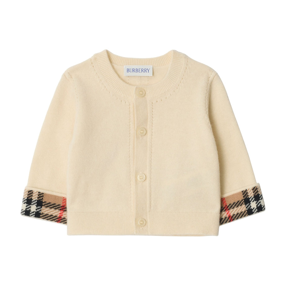 Burberry Kids Cashmere Check-Trim Cardigan and Trousers Set (1-18 Months)