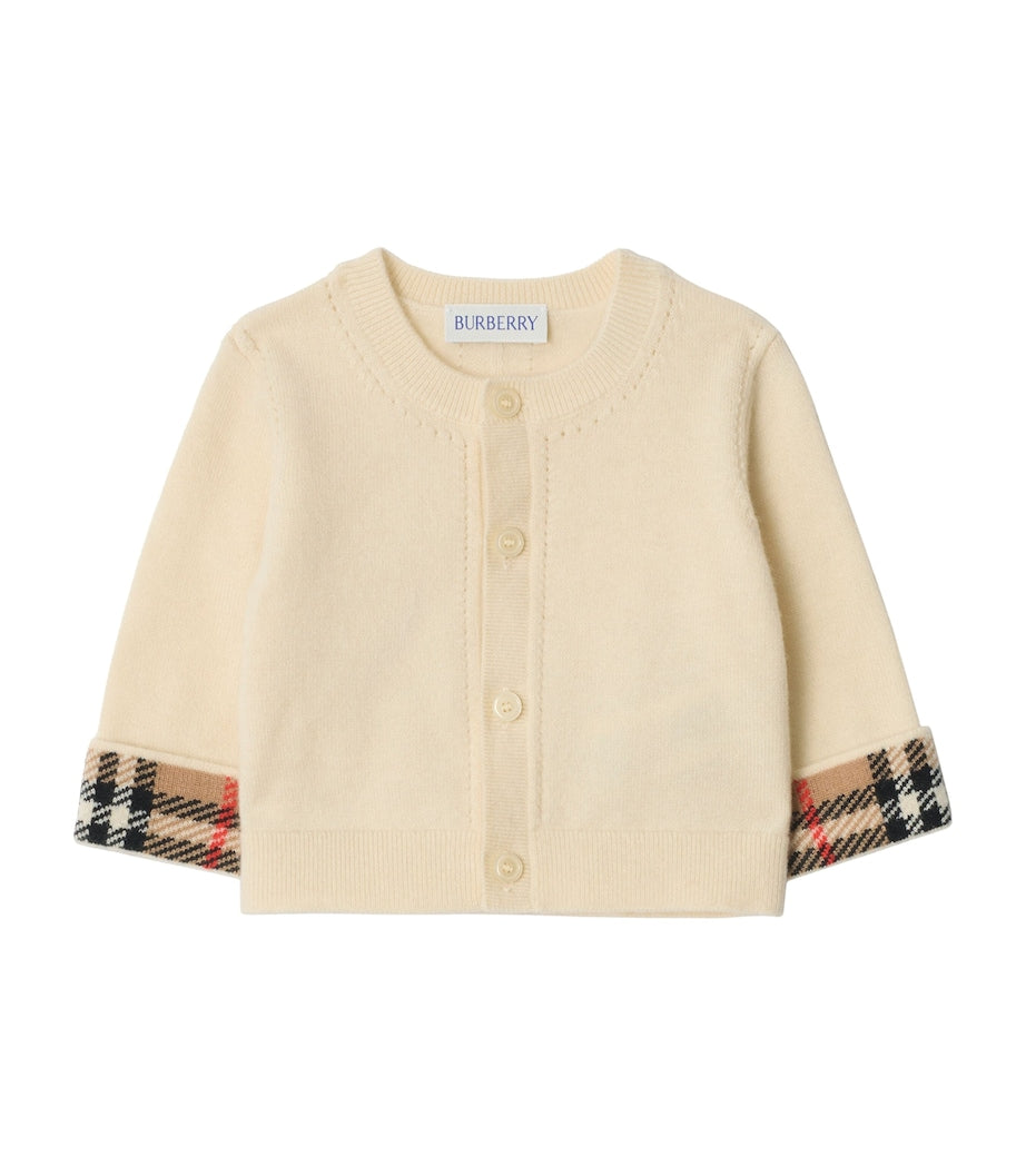 Burberry Kids Cashmere Check-Trim Cardigan and Trousers Set (1-18 Months)