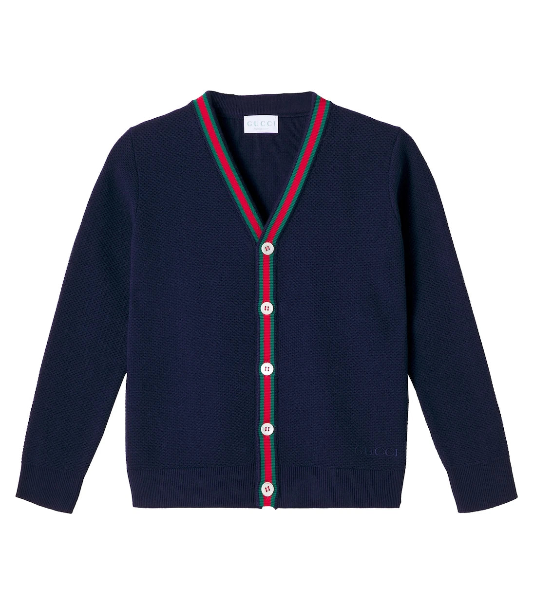Gucci Kids - Web Stripe cotton-blend cardigan