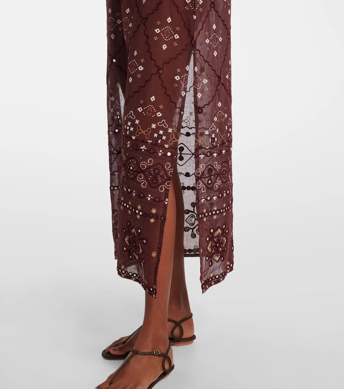 Juliet Dunn - Embroidered cotton kaftan