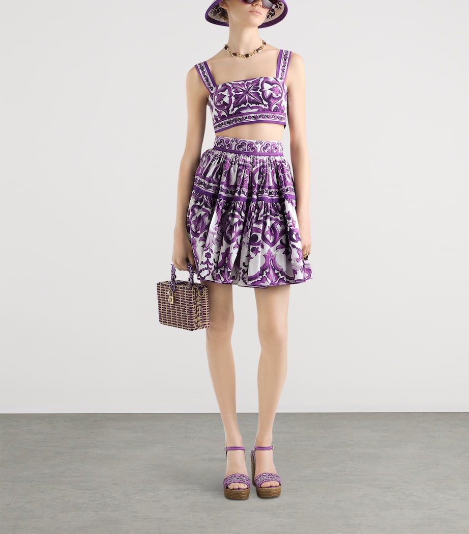 Dolce & Gabbana Multi Majolica Print Mini Skirt