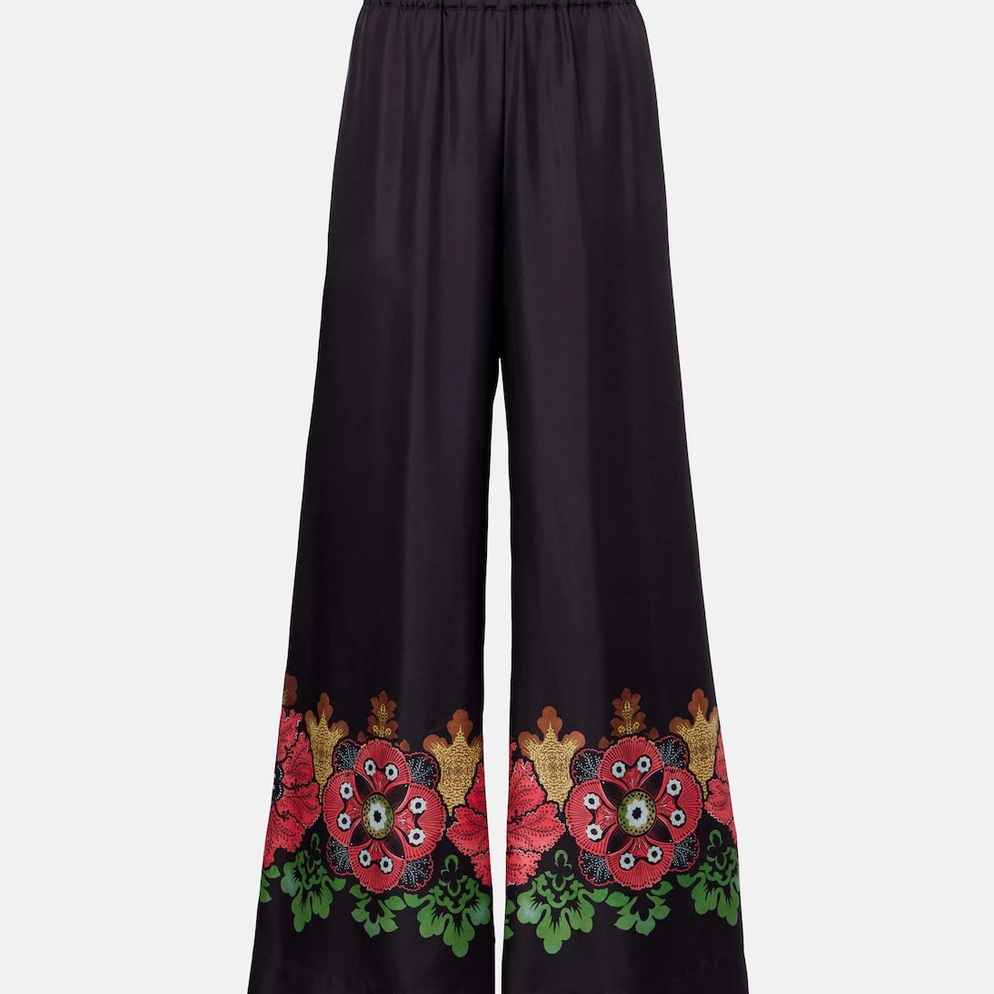 La DoubleJ - Printed silk twill palazzo pants