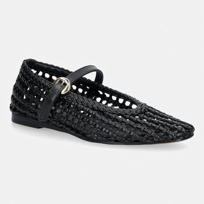 Tommy Hilfiger балеринки WOVEN LEATHER MIX BALLERINA