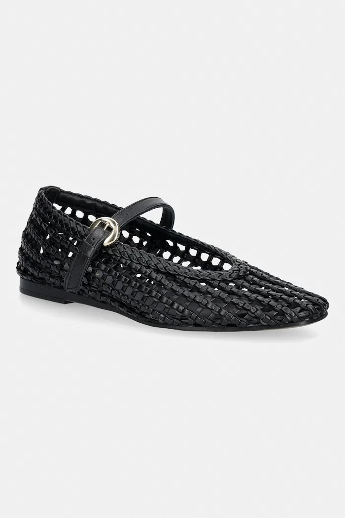 Tommy Hilfiger балеринки WOVEN LEATHER MIX BALLERINA