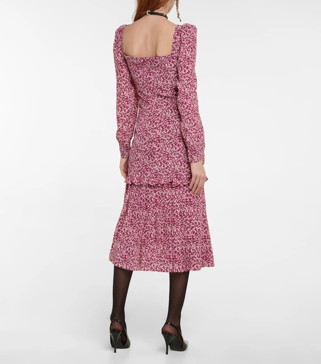 Alessandra Rich - Floral silk midi dress