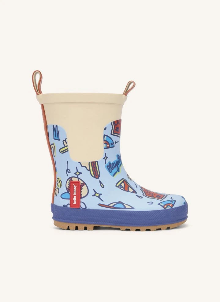 Hello Hossy - Baseball Game Rain Boots | Blue