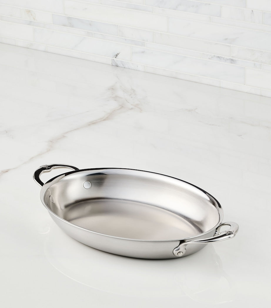 Stainless Steel Oval Au Gratin Dish (41cm)