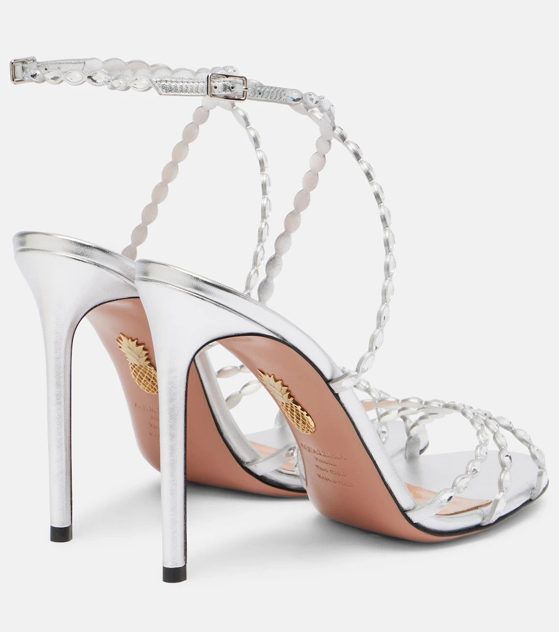Aquazzura - Love Struck 105 embellished leather sandals