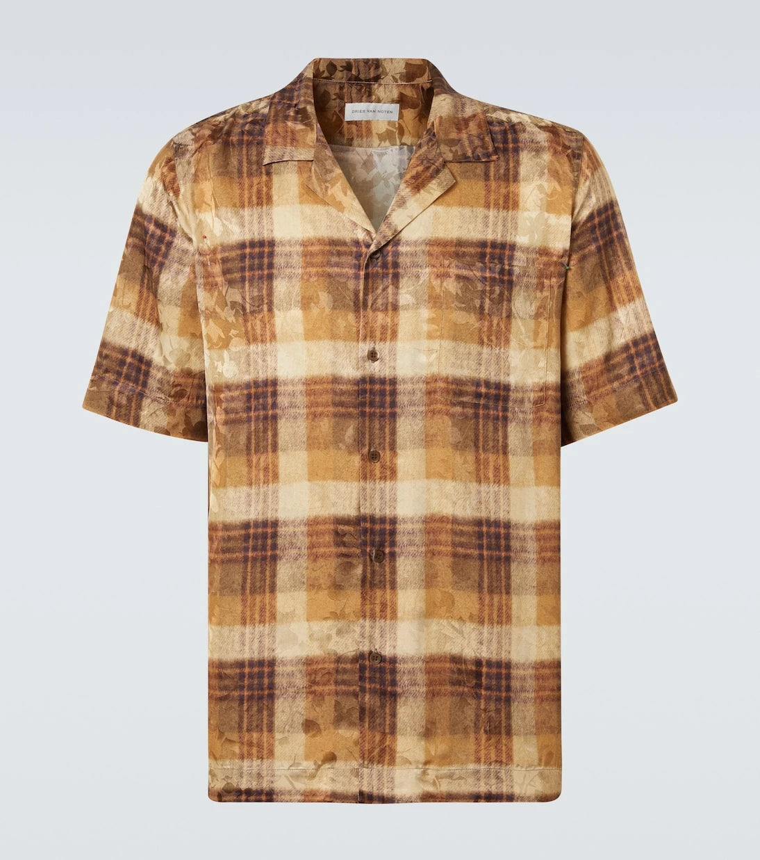 Dries Van Noten - Checked jacquard bowling shirt