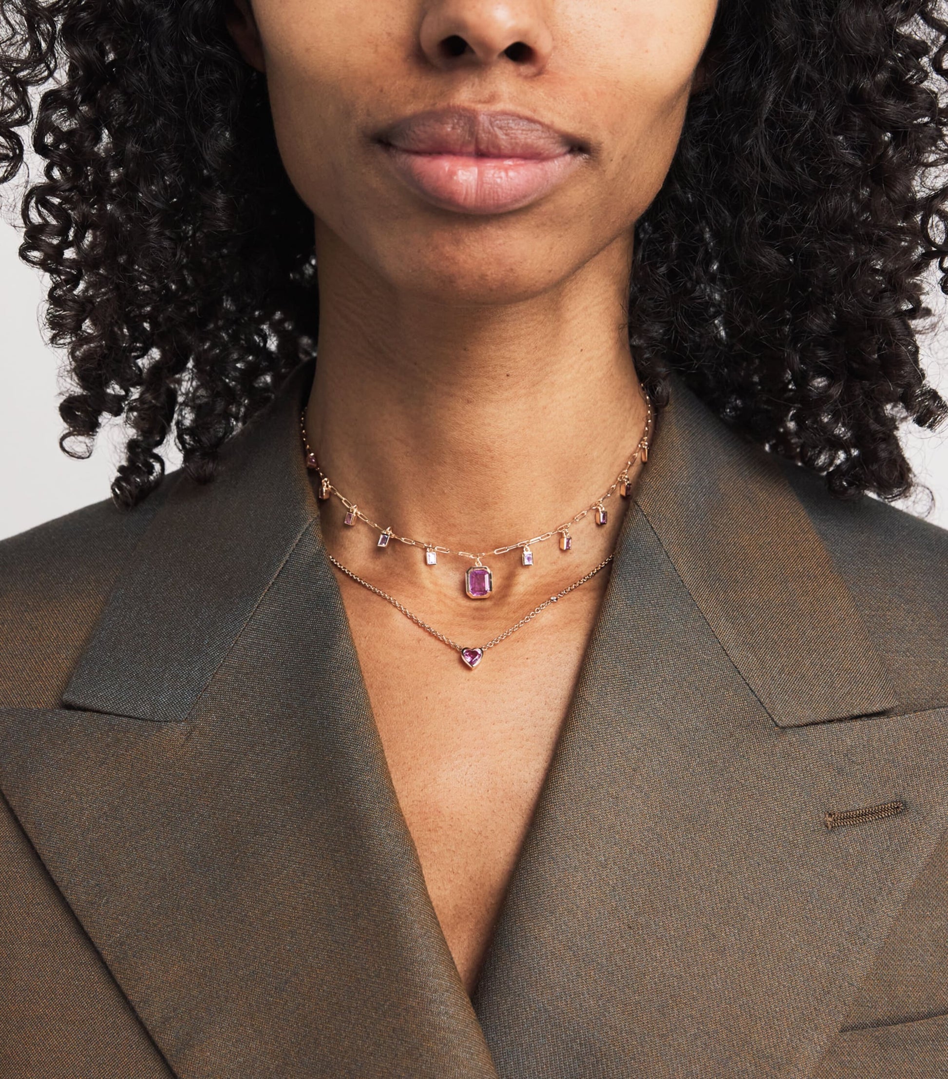 Rose Gold and Sapphire Illusion Choker