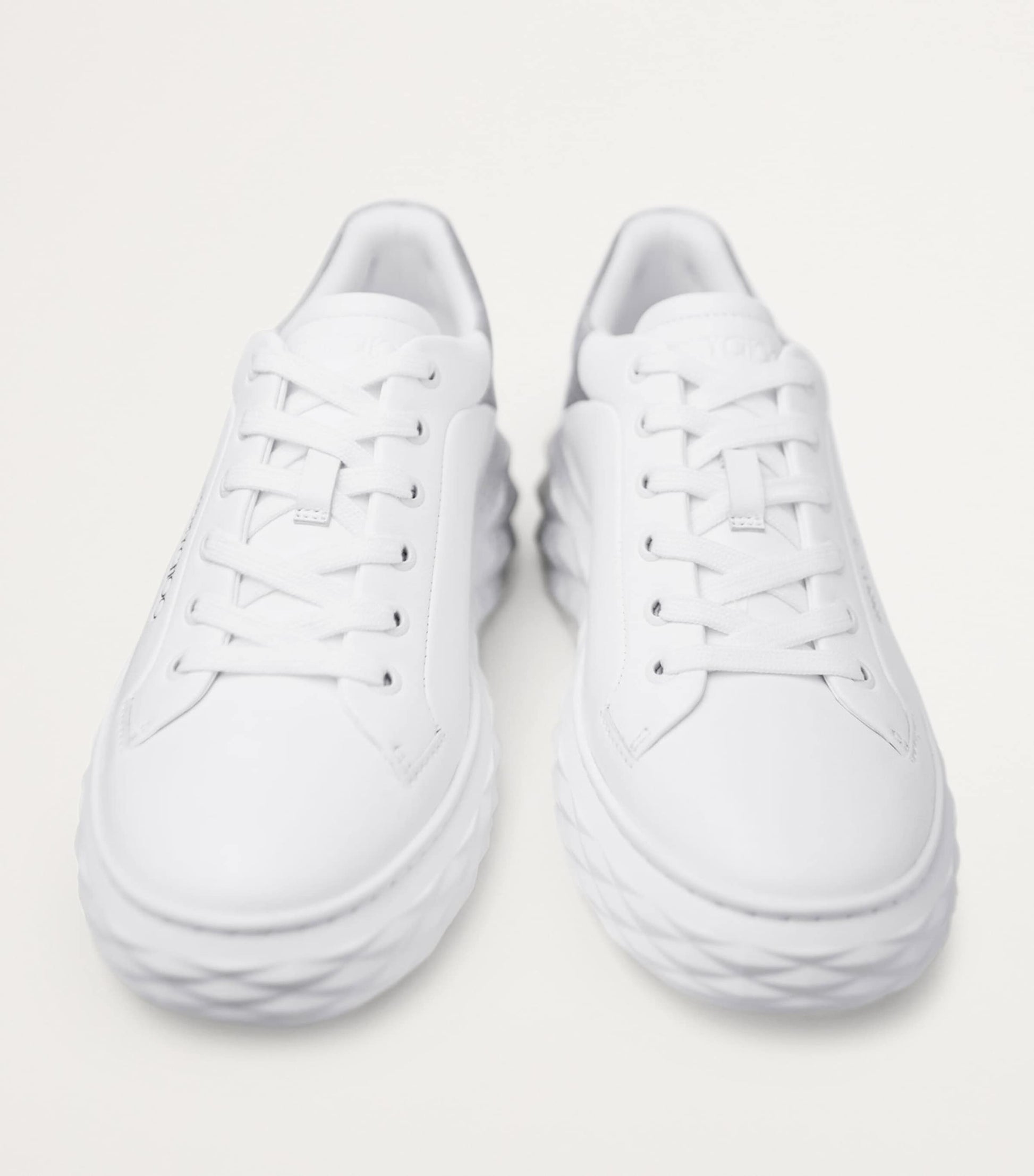 Diamond Maxi Leather Sneakers X WHITE/SILVER