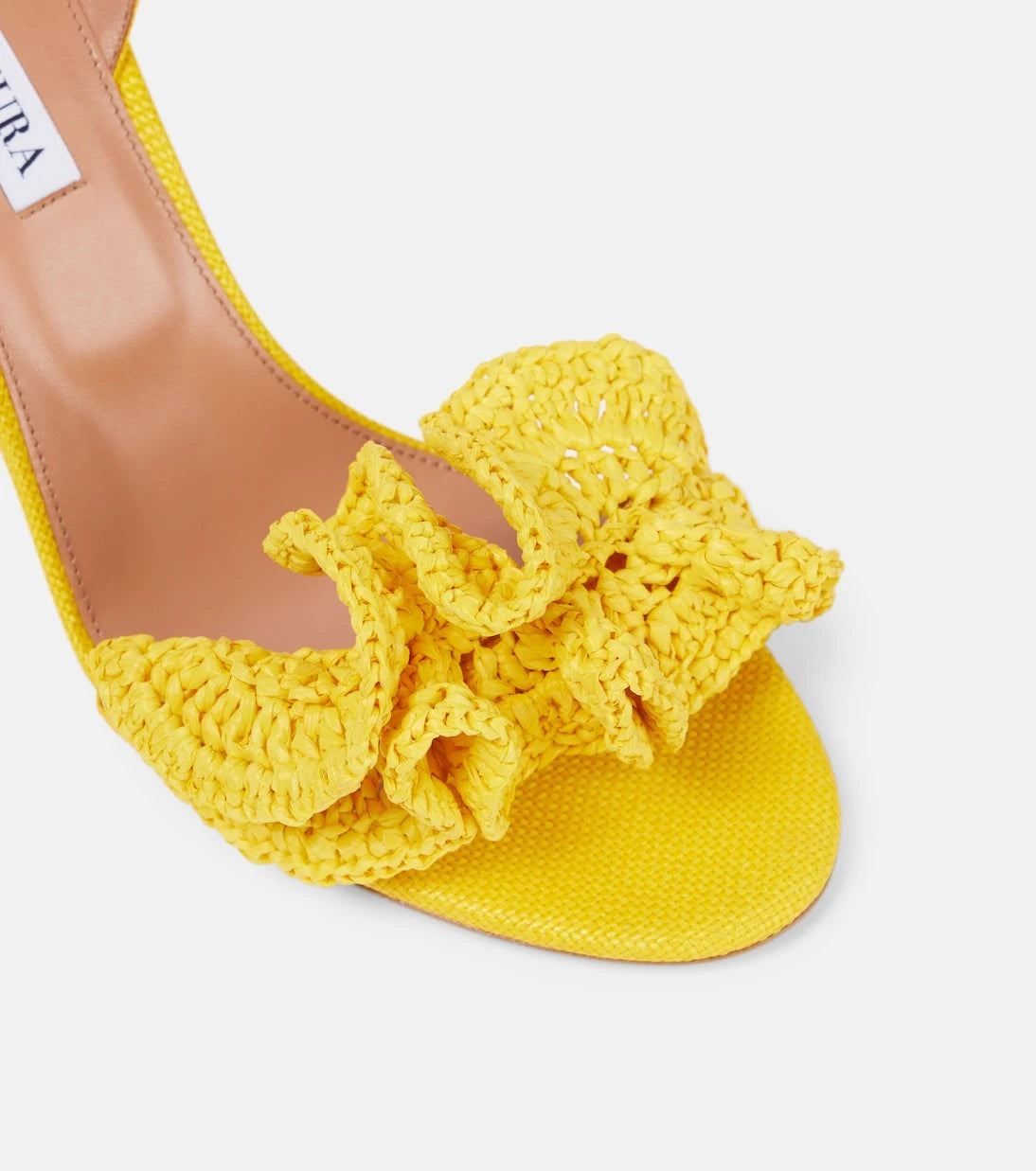 Aquazzura - Noches Tropicales 85 raffia sandals