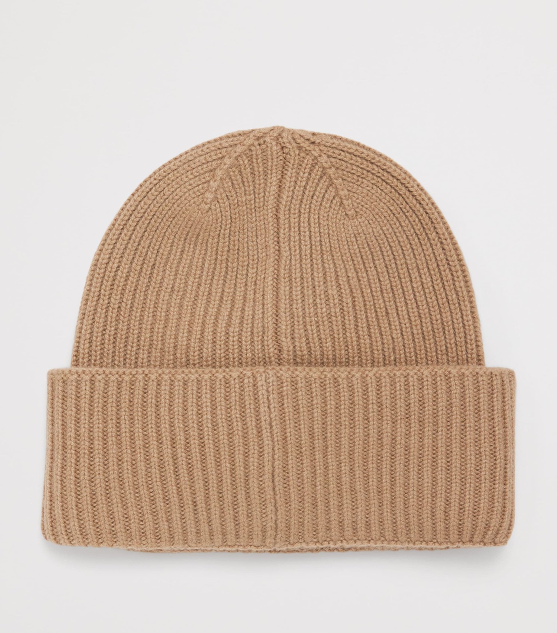 Beige Cashmere Embroidered Beanie