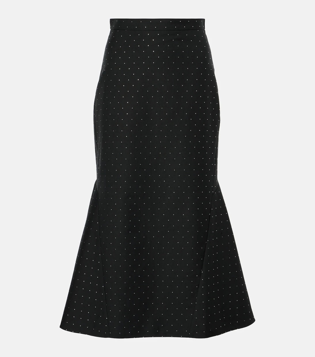 Erdem - Polka-dot cotton and wool lamé midi skirt