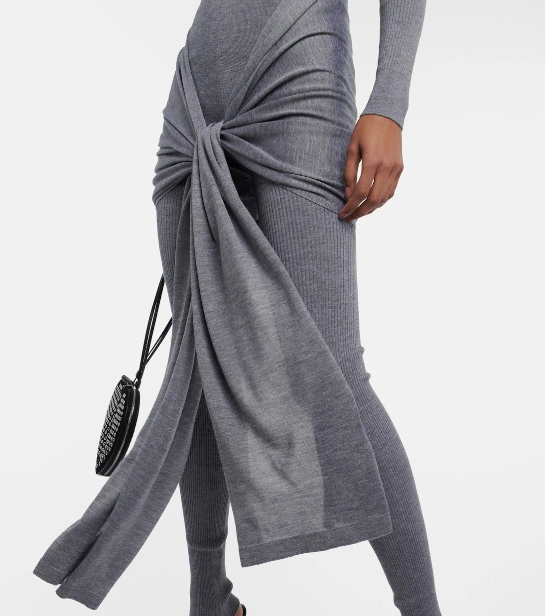 Alaïa - Tie-front cashmere and silk turtleneck sweater