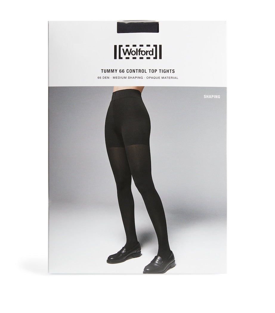 Black Tummy 66 Control Top Tights