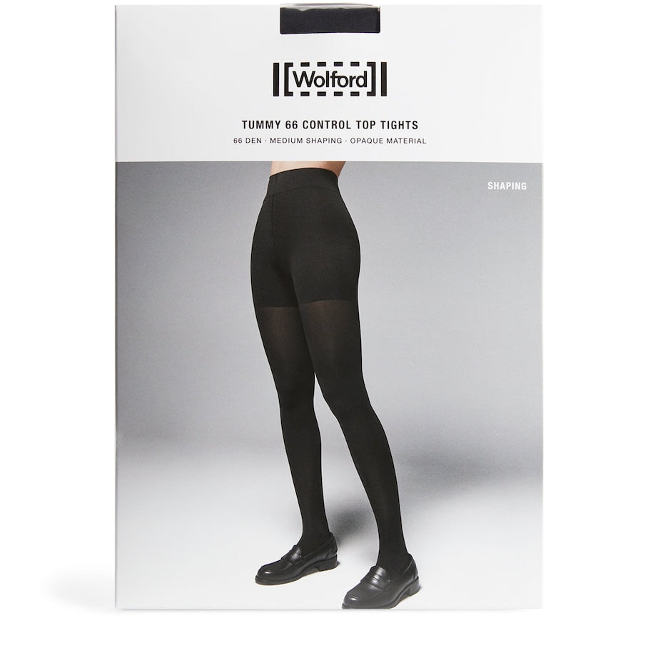Black Tummy 66 Control Top Tights